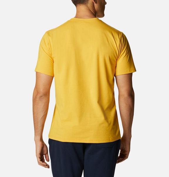 Columbia Sun Trek T-Shirt Yellow For Men's NZ71480 New Zealand